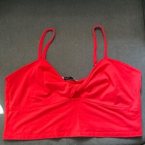 Hollister red cropped tank top size XXL